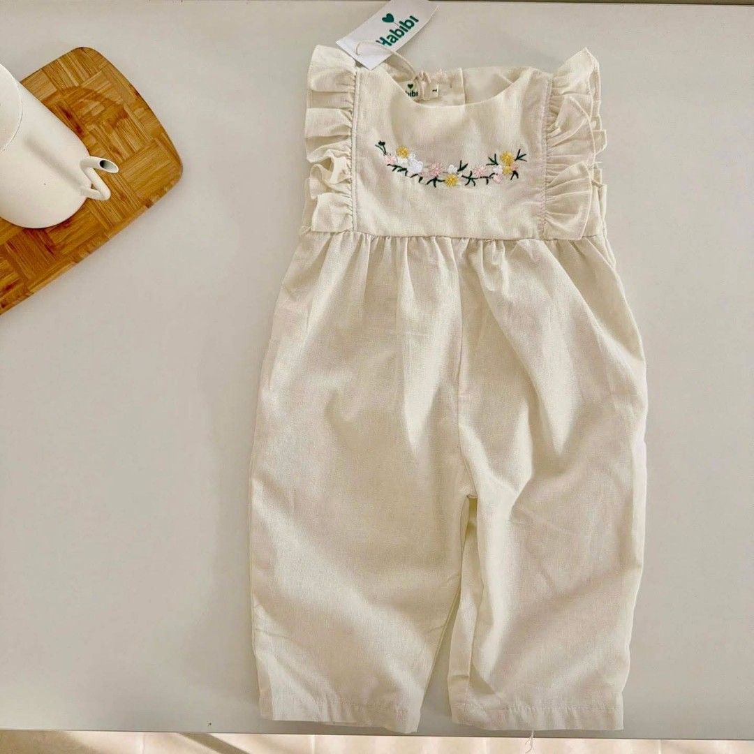 Vintage Cream Jumpsuit (Category: Babies & Kids Fashion) located in Munoz. Submitted by antonettesapparel (Listing ID 1467413624, Image 2). Description: Available size 6-9m 9-12m 12-18m 18-24m 24-36m.