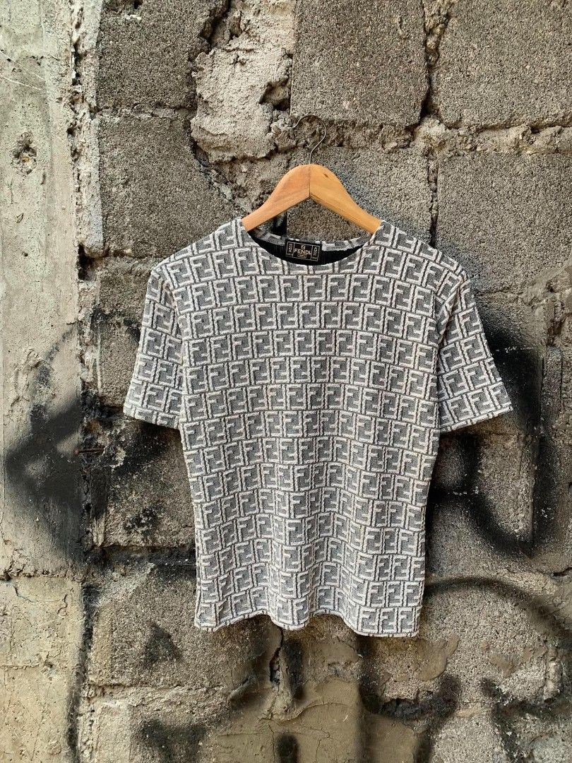 Vintage Fendi (Category: Blouses) located in Davao. Submitted by terrencefinds (Listing ID 1467489694, Image 1). Description: No issue Excellent Motif cotton fit to med-large Authentic ✔️.