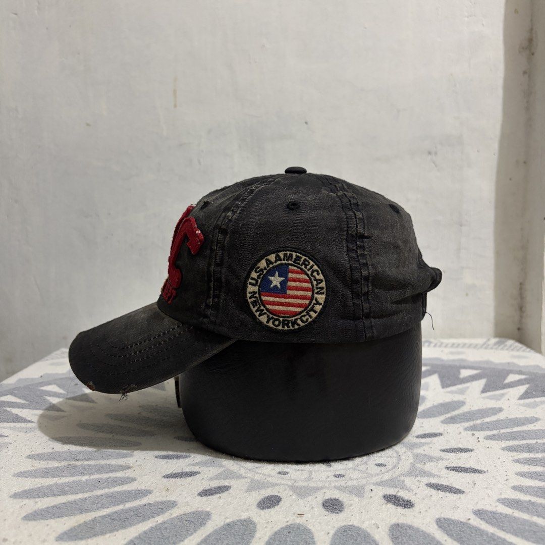 Vintage Washed Distressed Black “NYC” Cap/Hat (Category: Caps & Hats) located in Pagsanjan. Submitted by y2korn (Listing ID 1467563155, Image 2). Description: Vintage Washed Distressed Black “NYC” Cap/Hat - Excellent condition - No flaws - Adjustable Mop - GCASH OR PAYMAYA Courier - J&T 📍Pagsanjan,Laguna ₱250 + sf.
