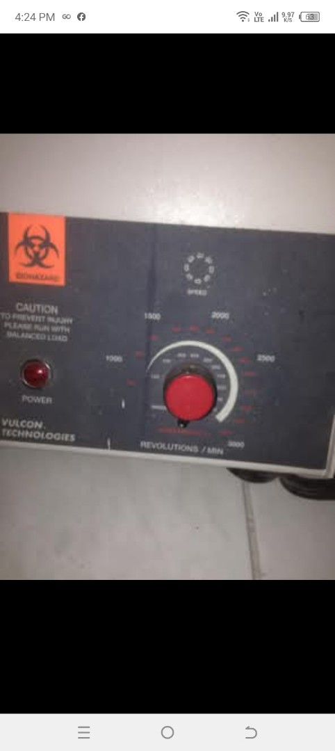 Vulcon Technologies Quantum Laboratory Centrifuge (Category: Looking For) located in Tarlac. Submitted by sonny67 (Listing ID 1467602438, Image 1). Description: 110 volts centrifuge 24 tube no issue .
