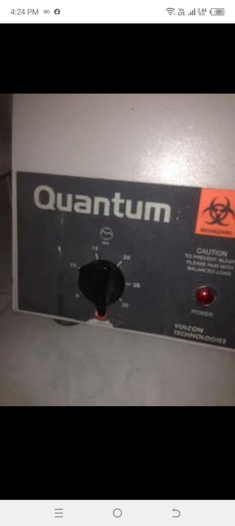 Vulcon Technologies Quantum Laboratory Centrifuge (Category: Looking For) located in Tarlac. Submitted by sonny67 (Listing ID 1467602438, Image 3). Description: 110 volts centrifuge 24 tube no issue .