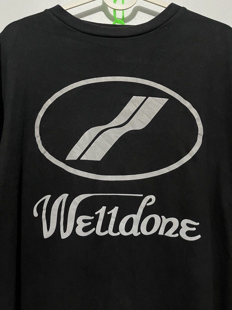 Welldone tee (Category: Activewear) located in Cebu City. Submitted by thrift.sht (Listing ID 1467446818, Image 2). Description: WE11DONE Tee 🖤 ✔ Brand: We11done / Welldone ✔ Color: Black - vintage fade ✔ Size: L-XL oversized / boxy fit ✔ Condition: 9/10 - good print ✔ Style: K-fashion / streetwear / minimal 📍 Cebu City - meet up Ship via J&T.