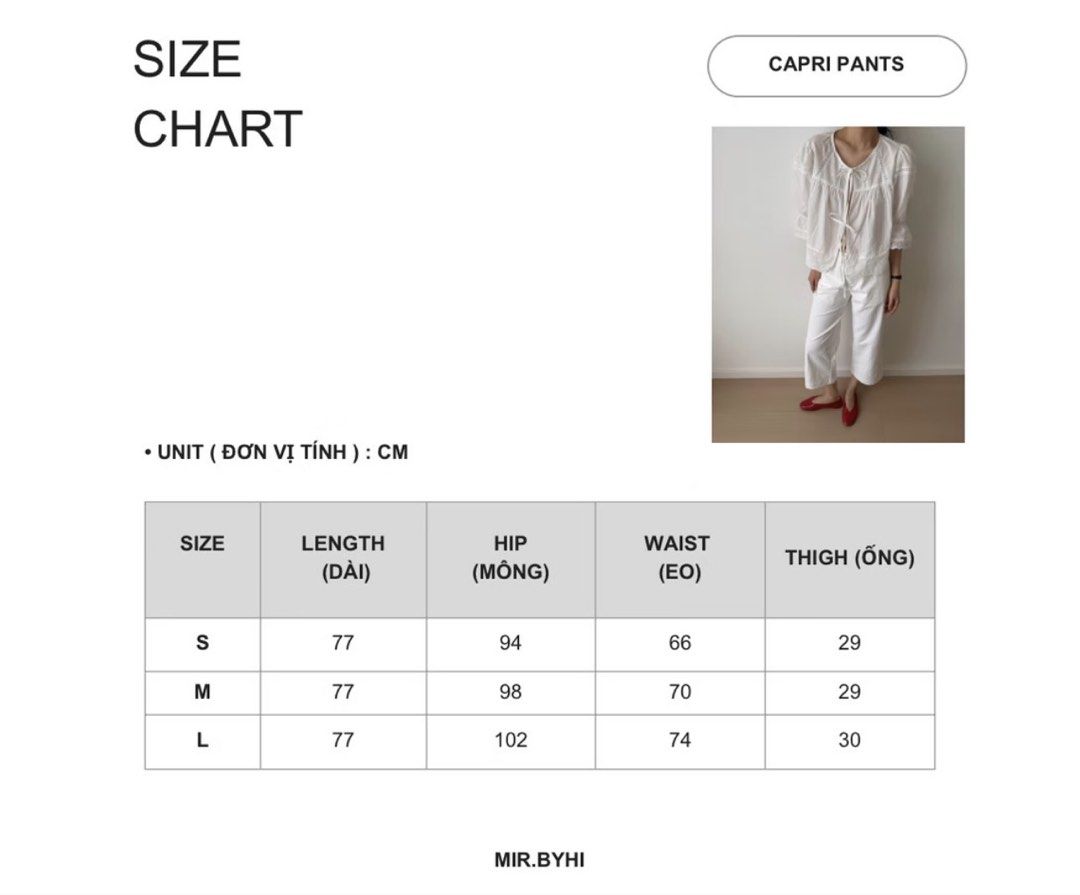BNWT White capris/gaucho (Category: Other Bottoms) located in Taguig. Submitted by bulletproofsoul (Listing ID 1467387605, Image 2). Description: Runs small Thai Brand.