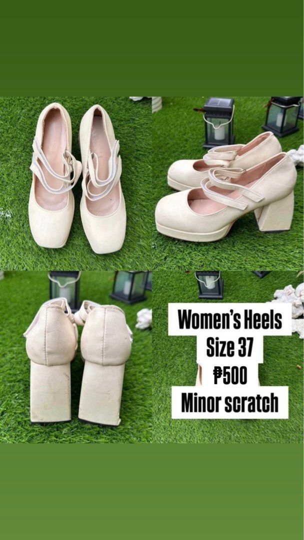 White Cream Chunky Platform Heels Size 37 (Category: Heels) located in Tagaytay City. Submitted by shaental (Listing ID 1467367194, Image 1). Description: Bought in Vietnam for ₱2500 DM for those interested .
