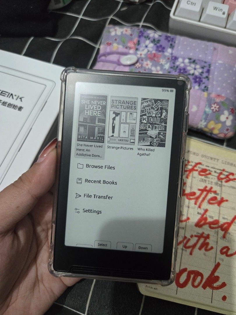Xteink X4 (Category: E-Readers) located in Paranaque City. Submitted by chinxiaoxi (Listing ID 1467401994, Image 2). Description: I'm selling my Xteink X4 e-reader coz mas prefer kong magread ng physical books. Xteink X4 - 4 months old - no issue - super tagal malowbat!!! (Thrice ko palang na charge) - with box - with SD card - thriller books installed - with screen protector - with case and flip cover - with customize pouch - with magnet (yung i