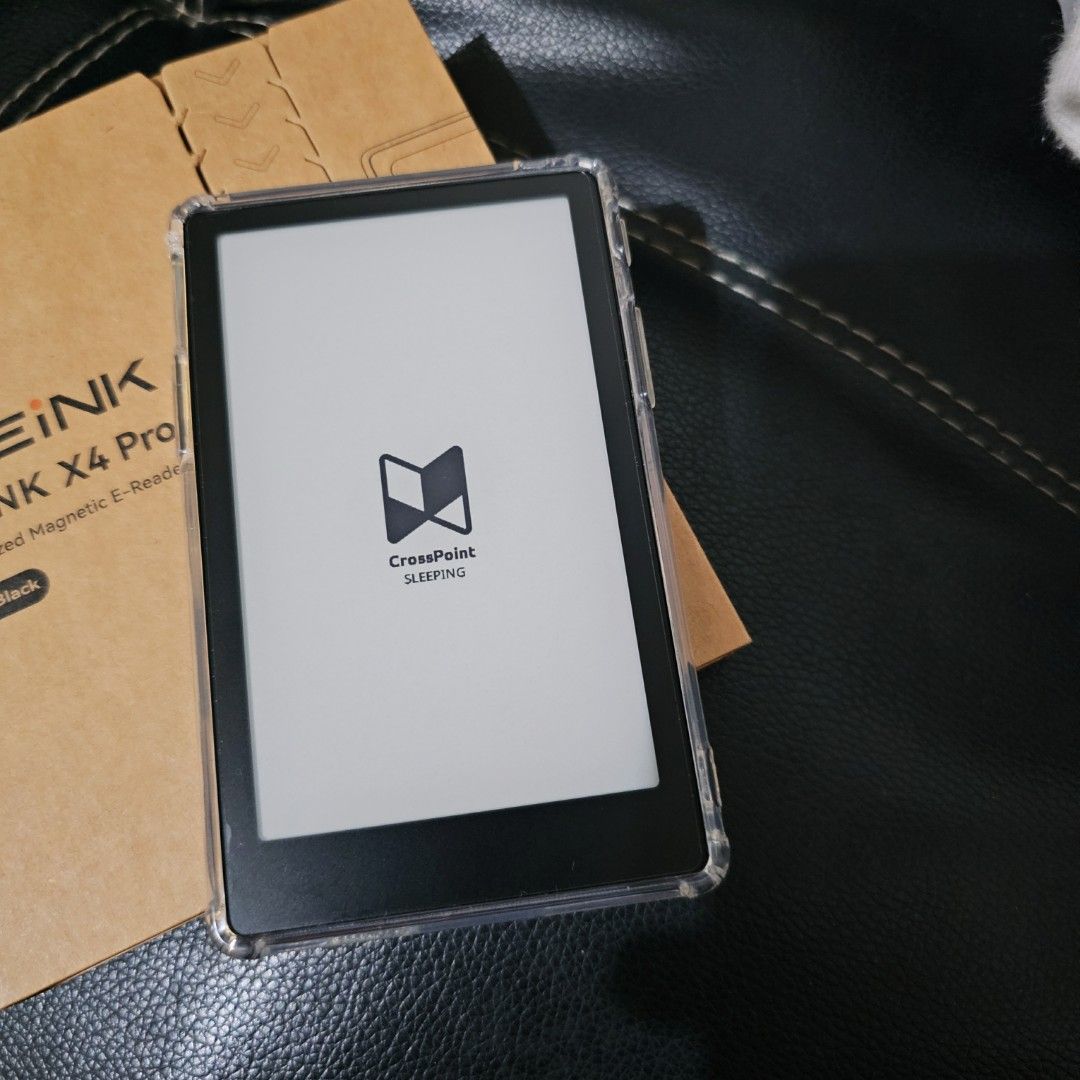 XTEINK X4 Pro Global version (Category: E-Readers) located in Quezon City. Submitted by akagenoanne (Listing ID 1467492666, Image 2). Description: for sale Xteink X4 Pro Global version 5,800php. last price already posted. - box includes unit with the screen protector already, 16gb SD Card, magnetic rings (I didn't use it), pogo adapter. will add the clear case - received Oct 9 - installed Crosspoint but I can flash back to the original firmware i