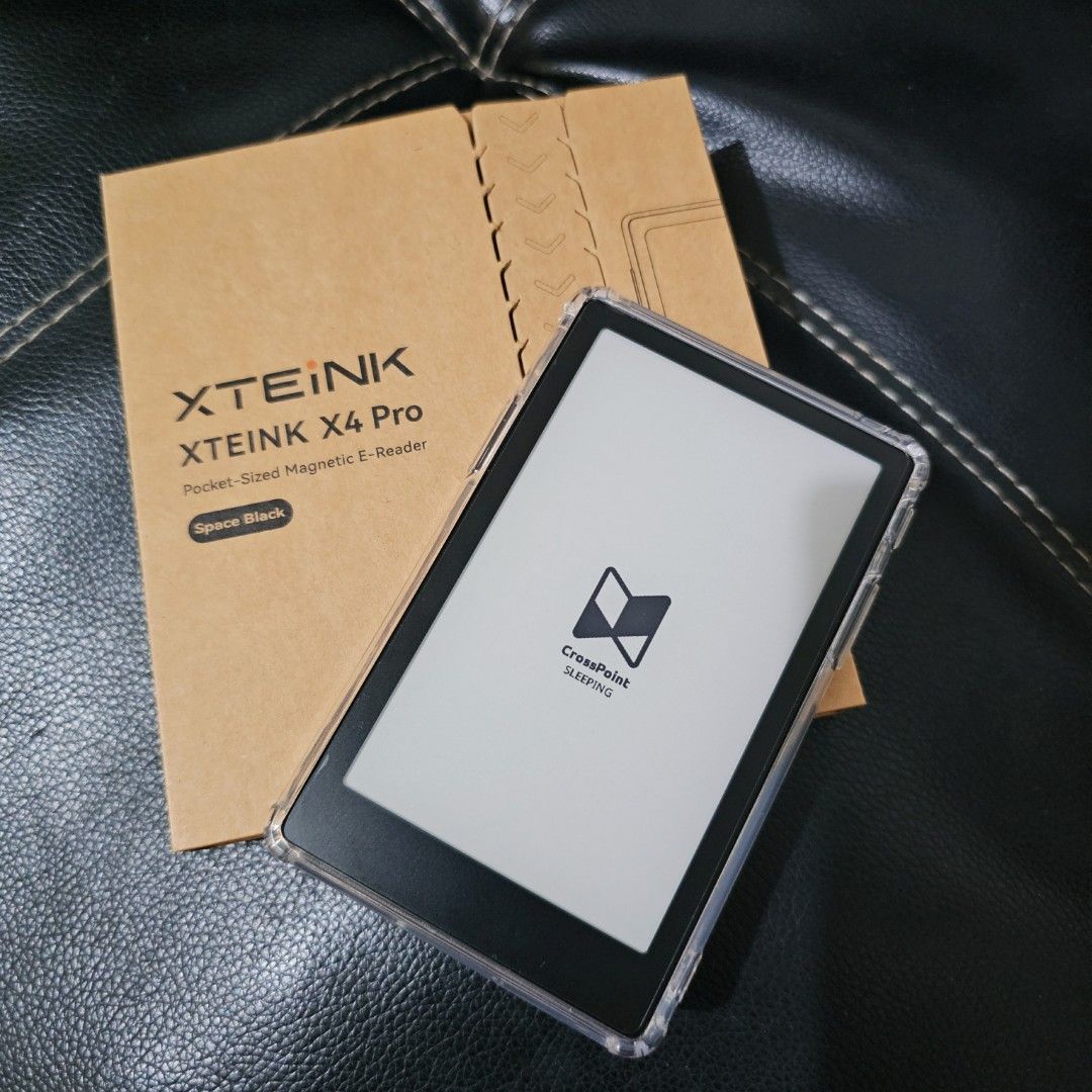 XTEINK X4 Pro Global version (Category: E-Readers) located in Quezon City. Submitted by akagenoanne (Listing ID 1467492666, Image 1). Description: for sale Xteink X4 Pro Global version 5,800php. last price already posted. - box includes unit with the screen protector already, 16gb SD Card, magnetic rings (I didn't use it), pogo adapter. will add the clear case - received Oct 9 - installed Crosspoint but I can flash back to the original firmware i