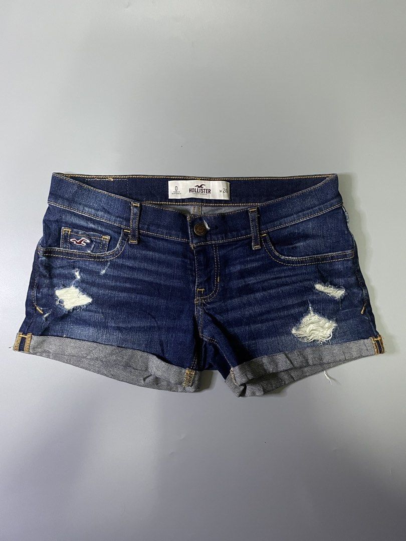 Y2k Hollister distress Micro low stretchable short (Category: Shorts) located in Bocaue. Submitted by mosthighcollective (Listing ID 1467382860, Image 3). Description: Y2k Hollister distress Micro low stretchable short Size: 24 W Dimes: 24-28 width 9.5 length Open leg: 10 Good as new No issue 650 only Dm me to purchase 📥.