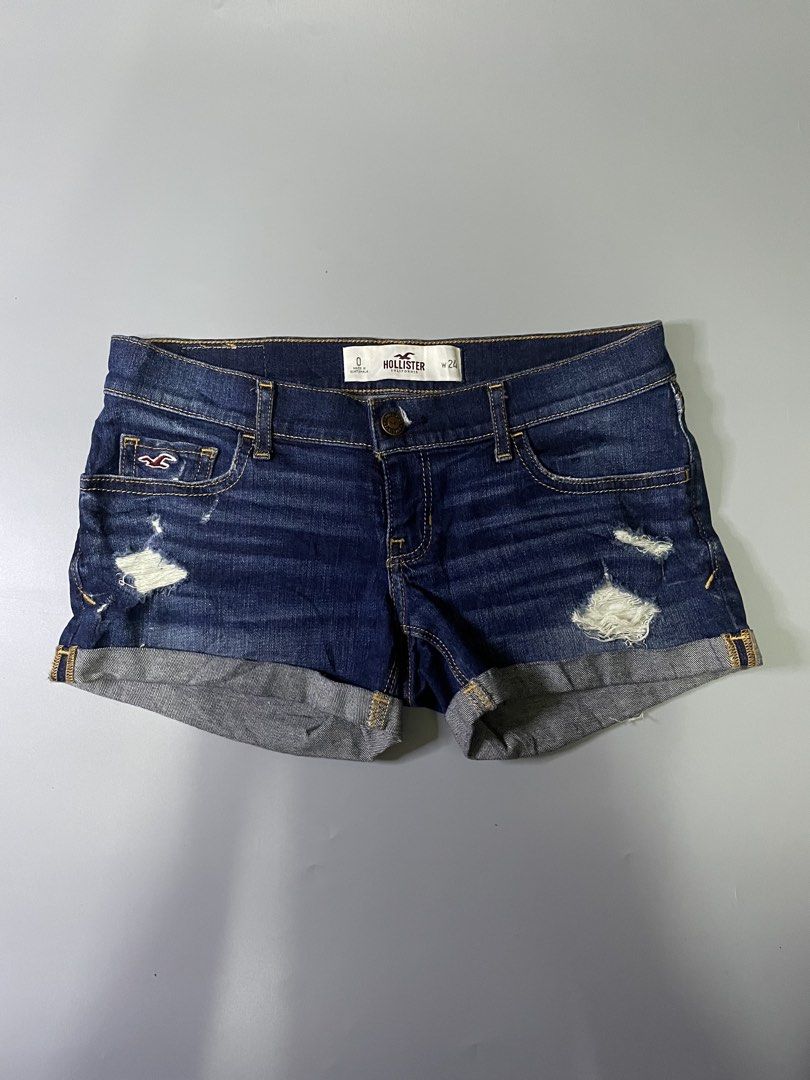 Y2k Hollister distress Micro low stretchable short (Category: Shorts) located in Bocaue. Submitted by mosthighcollective (Listing ID 1467382860, Image 1). Description: Y2k Hollister distress Micro low stretchable short Size: 24 W Dimes: 24-28 width 9.5 length Open leg: 10 Good as new No issue 650 only Dm me to purchase 📥.