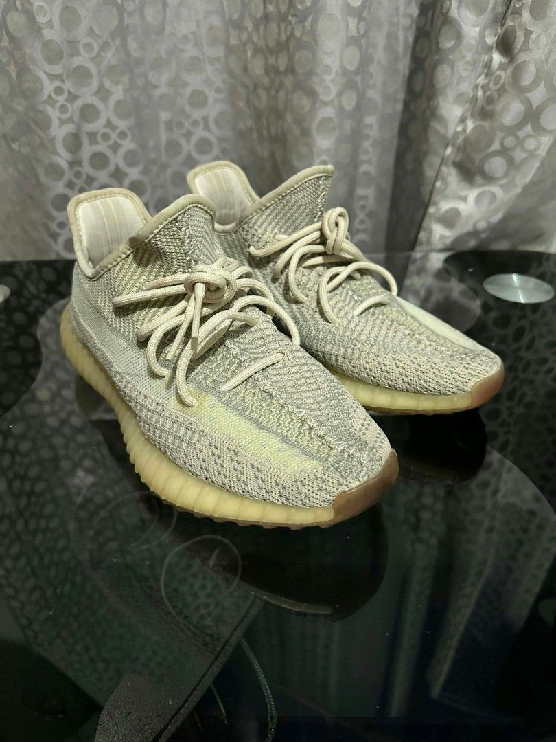 Yeezy Boost 350 V2 Citrin (Category: Sneakers) located in Manila. Submitted by yebamonke (Listing ID 1467447162, Image 1). Description: - Model: Adidas Yeezy Boost 350 V2 - Colorway: Citrin (light grey and yellowish Primeknit upper) - Size: US 8 / UK 7.5 / EU 41.5 - Sole: Translucent gum rubber with visible Boost cushioning - Condition: Clean, very minimal wear on soles - Inclusions: Original insoles with branding fully intact.