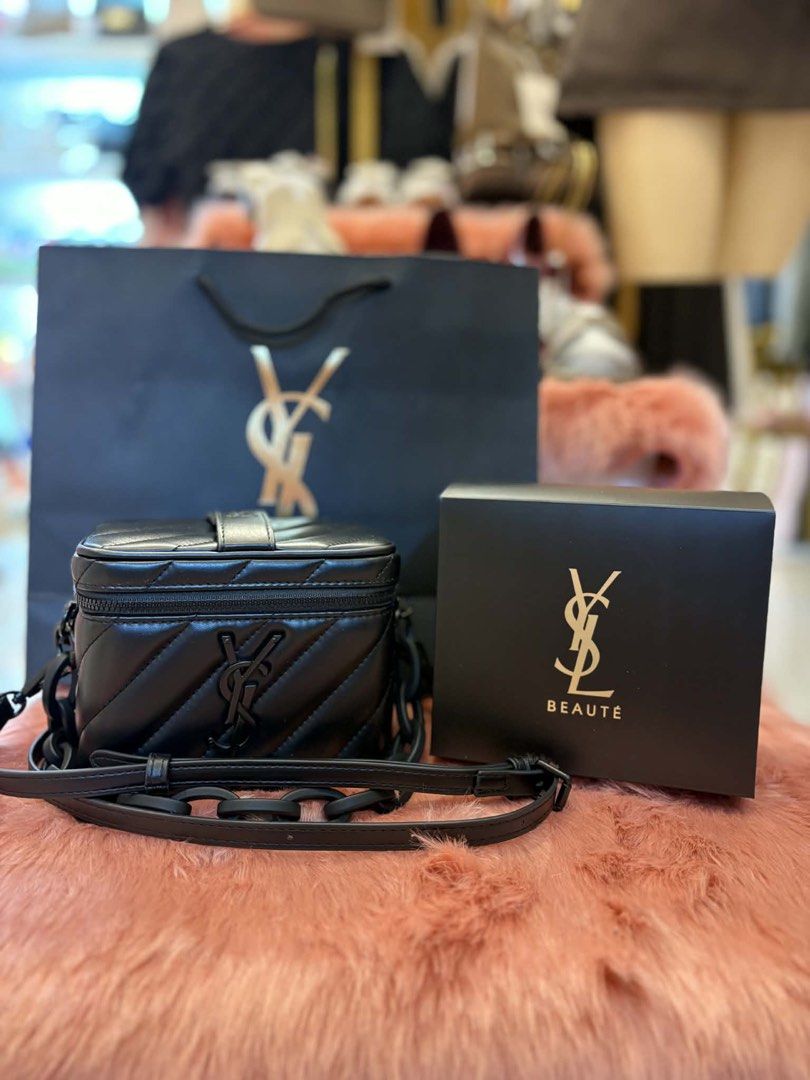 YSL GWP (Gift with Purchase) 💯 authentic! (Category: Luxury Bags & Wallets) located in Manila. Submitted by mariadarna (Listing ID 1467488219, Image 1). Description: YSL GWP 💯 Authentic! Cosmetic Vanity bag but can be worn as sling bag party bag. .