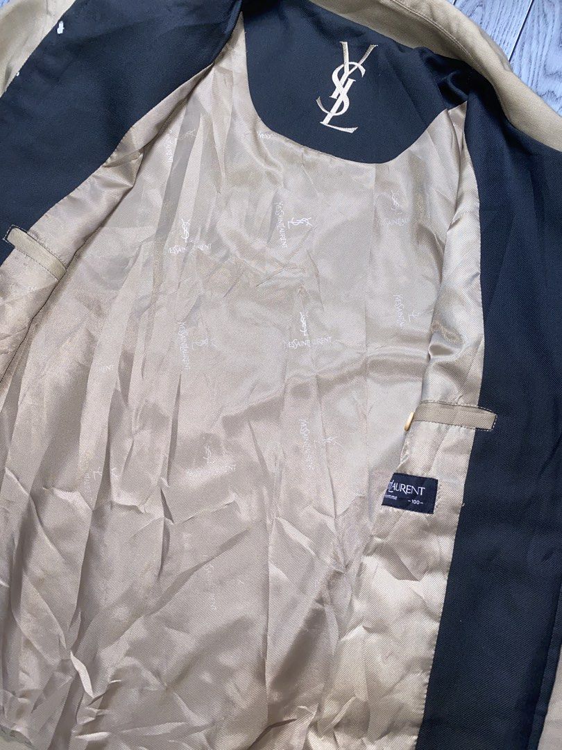 YSL HARRINGTON (Category: Coats, Jackets and Outerwear) located in Cagayan de Oro. Submitted by continuous.garments (Listing ID 1467396851, Image 3). Description: YSL HARRINGTON MINE: 4.3k DIMES: 23 x 26 AS NEW CONDITION AUTHENTIC ISSUE: PINHOLE BUT DITAGOS (CHECK LAST PHOTO .
