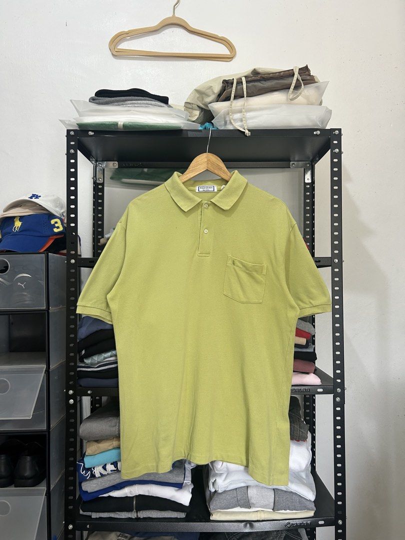 YSL polo shirt (Category: Tshirts & Polo Shirts ) located in Cavite. Submitted by arvinroderos (Listing ID 1467446821, Image 1). Description: YSL polo shirt 22x28 minor stains small pinhole.