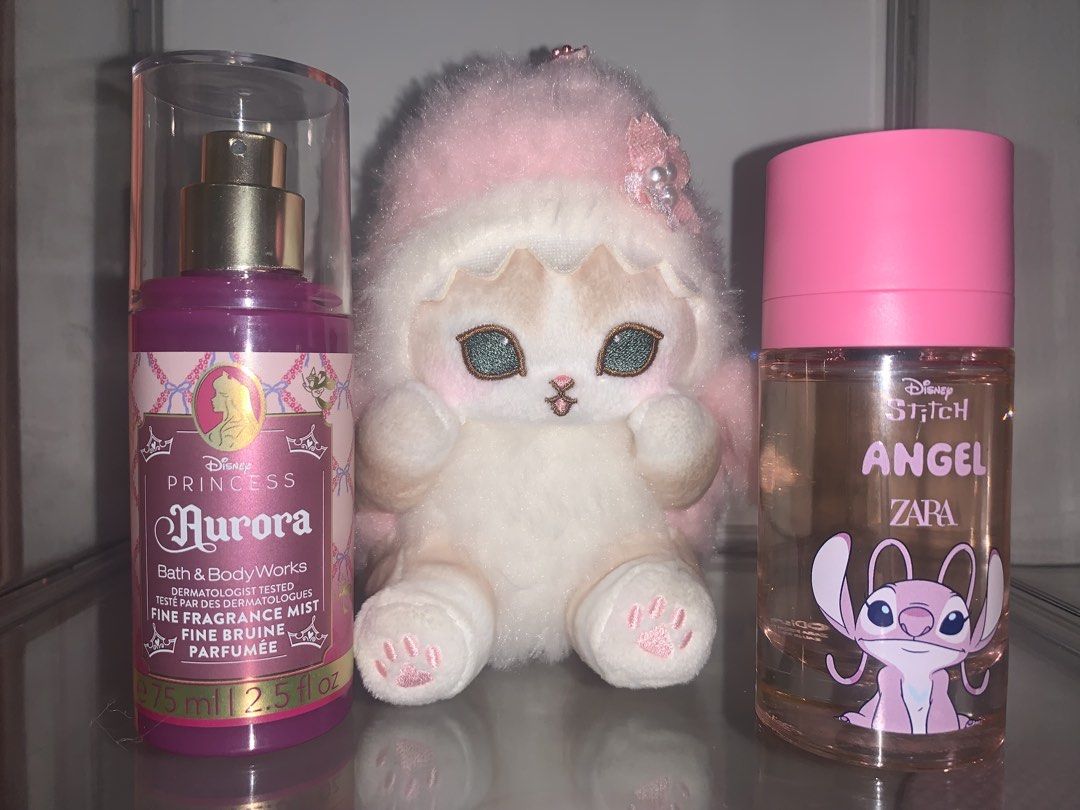 Zara Disney Stitch Angel Perfume (Category: Fragrance & Deodorants) located in General Trias. Submitted by clairexlaundromat (Listing ID 1467384803, Image 2). Description: - Brand: Zara x Disney (Stitch & Angel edition) - Design: Cute graphic on the front with a sweet pink cap - Bottle: Clear glass showcasing the light amber scent - Type: Standard spray perfume bottle - Condition: Guaranteed authentic, great for gifts or collection - Shipping: Fa