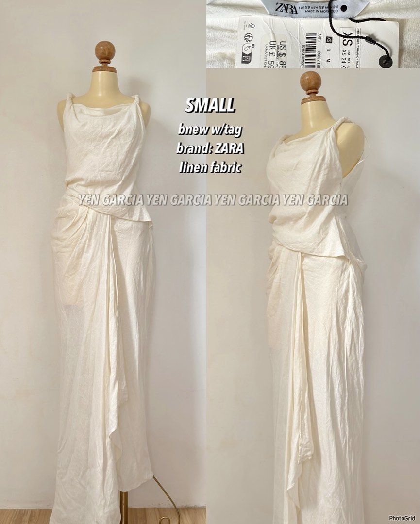 Zara linen maxi dress (Category: Dresses) located in Naga. Submitted by jamilaph (Listing ID 1467422255, Image 1). Description: never been used with tag.
