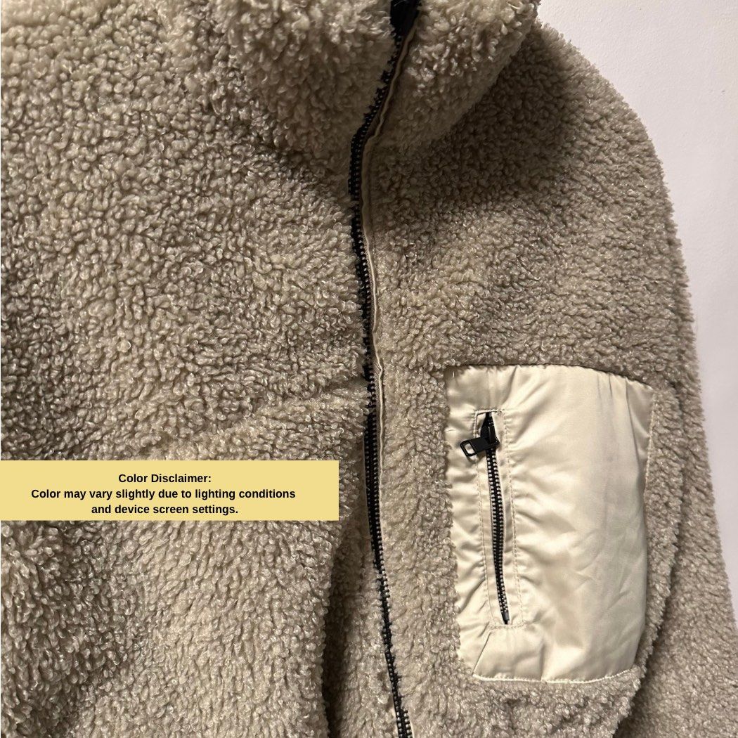 ZARA Reversible Fleece Cropped Jacket Size Small to Medium (Category: Coats, Jackets and Outerwear) located in Baguio. Submitted by lctrendz (Listing ID 1467398137, Image 3). Description: ZARA Reversible Fleece Cropped Jacket Size Small to Medium Fleece and polyester jacket. Reversible design, front zip closure, zippered pockets, and an adjustable toggle hem. Fully lined. 📸 Actual photos provided 📏Size may vary depending on your body build. Ple