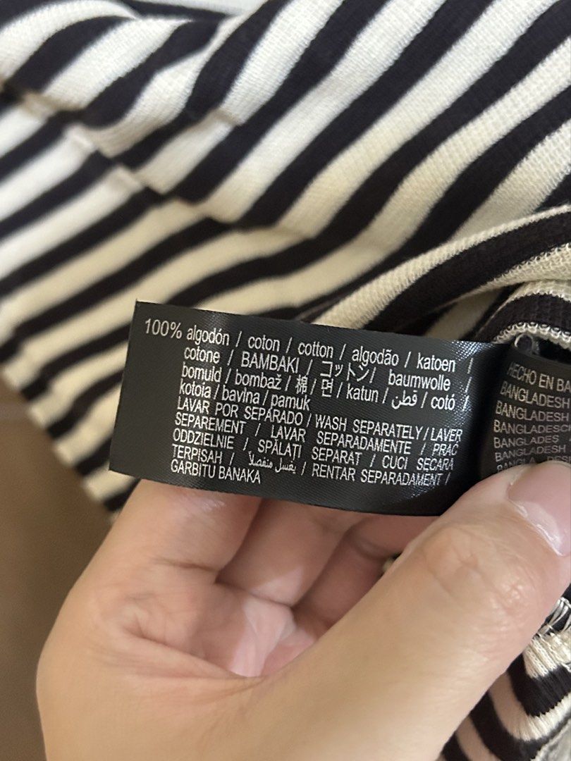 Zara Striped Cotton Tshirt (Category: Shirts) located in Baguio. Submitted by tresmariascloset13 (Listing ID 1467488665, Image 3). Description: - Zara striped shirt - 100% cotton - Size Medium.
