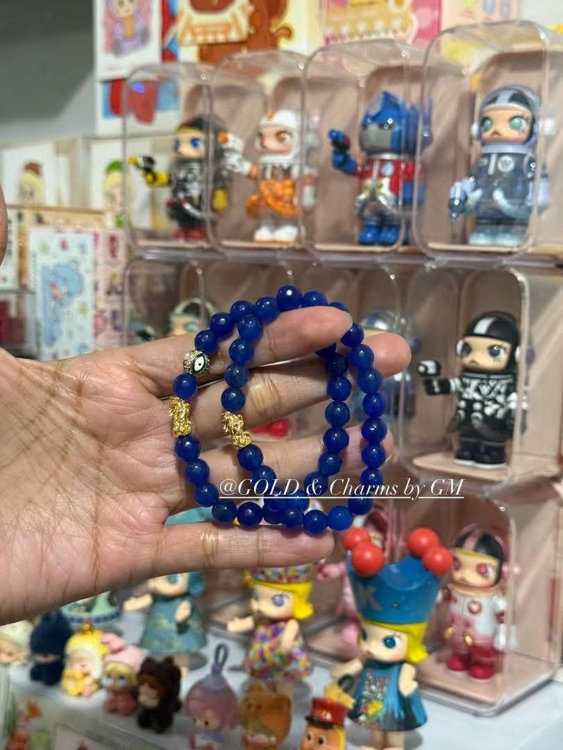 18K Real Gold Small Piyao 🀄️🐉 (Category: Bracelets) located in Manila. Submitted by goldandcharmsbygm (Listing ID 1467662233, Image 3). Description: 𝟮𝟬𝟮𝟳 𝗖𝗼𝗹𝗼𝗿 𝗼𝗳 𝘁𝗵𝗲 𝗬𝗲𝗮𝗿 🧿 𝐿𝑢𝑚𝑖𝑛𝑢𝑜𝑢𝑠 𝐵𝑙𝑢𝑒 🦋 (𝘕𝘢𝘵𝘶𝘳𝘢𝘭 𝘉𝘭𝘶𝘦 𝘈𝘨𝘢𝘵𝘦) 18K Real Gold Small Piyao 🀄️🐉 — Cleansed, blessed 🧿 — with box and freebie — AUTHENTIC 18K/24K Gold Open for ws, bulk orders! ✨ PM 📨 Pick-up anytime..