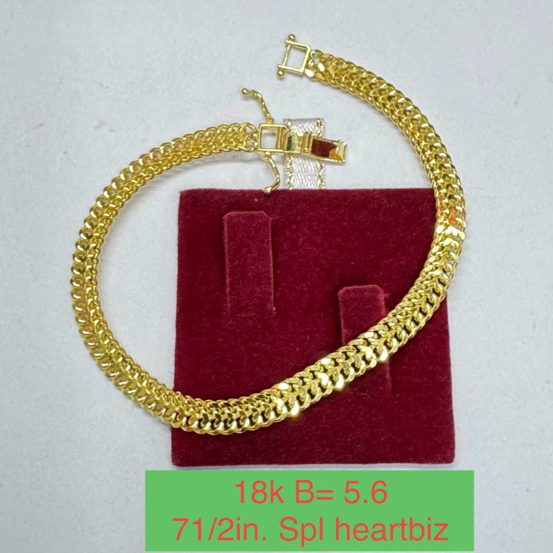 18k Saudi gold heartbitz bracelet (Category: Bracelets) located in Manila. Submitted by bhelgoldseller2ndaccount (Listing ID 1467737092, Image 1). Description: New!!✨New!!✨New!! Authentic 18k Saudi Golds 💯pawnable/naisasanla 💯with high appraisal rate 💯good investment 💯Direct supplier price 👉OPEN for resellers 🌺please take time to evaluate their actual sizes and grams 👉Best panggift for all occasions ✅ Sold per grams not per piece Kya lowes