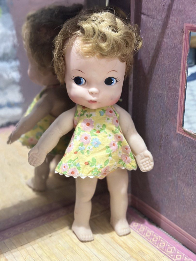 1966 Vintage IDEAL baby Doll (Category: Vintage Collectibles) located in General Santos City (Dadiangas). Submitted by toysville888 (Listing ID 1467838043, Image 2). Description: vintage Doll circa 1966-1967 in original dress. no major flaws. her body is like rubbery soft squishy like. perfect for your vintage collections of dolls!.