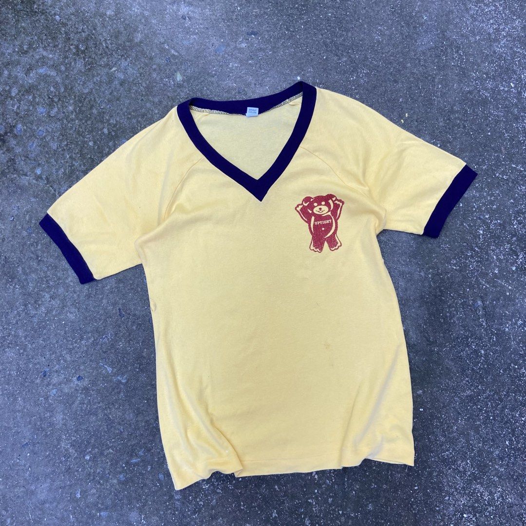 1980’s Charlie’s Uptight Ringer Tee V-Neck (Category: Shirts) located in Angeles City. Submitted by eriellynngotvintage (Listing ID 1467728974, Image 1). Description: 18x25 Holes sa gilid, pwede nyu lagyan ng patch or pa repair. See photo for details 270 Angeles City Pampanga.