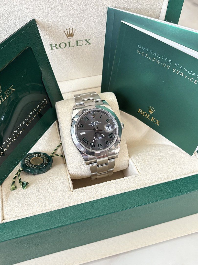 2020 Rolex Datejust 41mm Wimbledon Dial Ref. 126300 (Category: Luxury Watches) located in Paranaque City. Submitted by carlobsantos (Listing ID 1467626684, Image 3). Description: FOR SALE🚨🚨🚨 2020 Rolex Datejust 41mm Wimbledon Dial Ref. 126300 -9.9/10 Like New Condition -Foreign AD -41mm case size -Cal 3235 Automatic Movement -70hrs Power Reserve -Complete Set -11.5 Links Price: P618,000 (slightly negotiable) Meetups in Sucat/Bicutan Parañyaque