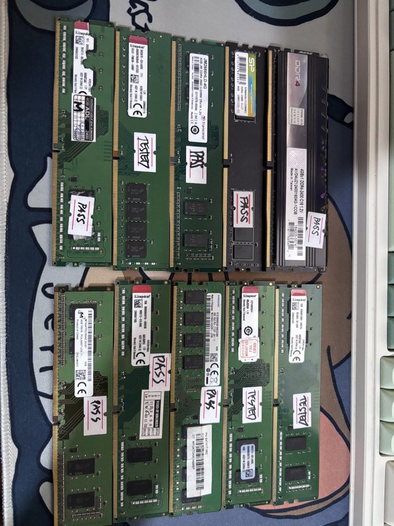 4GB DDR4 DESKTOP RAM (OPEN FOR TAKE ALL) (Category: Desktops) located in Manila. Submitted by reginedetera (Listing ID 1467755247, Image 1). Description: 4GB DDR4 DESKTOP RAM 500php- other brand 650php- kingston 2133-2400mhz 700php- kingston 2666mhz 650php- micron 2133-2666mhz 700php- samsung 2133mhz 850php- skhynix 2400mhz May bawas pa pag take all Pm lang Loc Pasig.