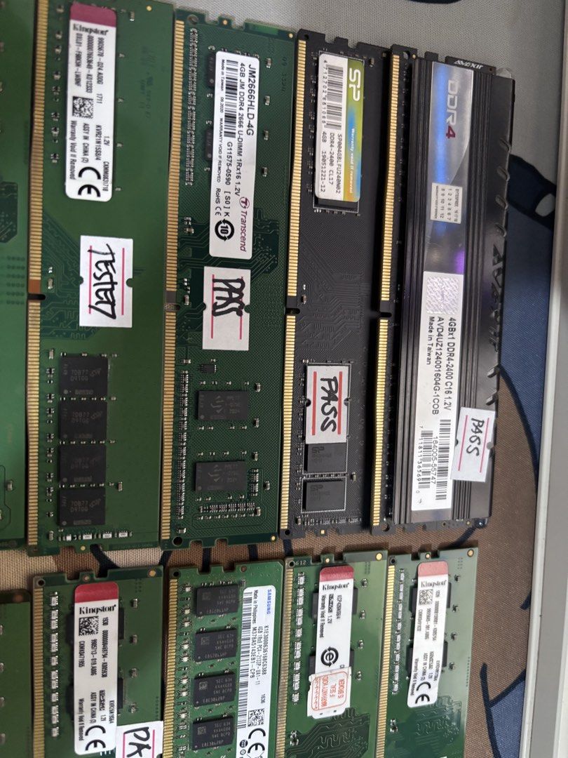 4GB DDR4 DESKTOP RAM (OPEN FOR TAKE ALL) (Category: Desktops) located in Manila. Submitted by reginedetera (Listing ID 1467755247, Image 2). Description: 4GB DDR4 DESKTOP RAM 500php- other brand 650php- kingston 2133-2400mhz 700php- kingston 2666mhz 650php- micron 2133-2666mhz 700php- samsung 2133mhz 850php- skhynix 2400mhz May bawas pa pag take all Pm lang Loc Pasig.