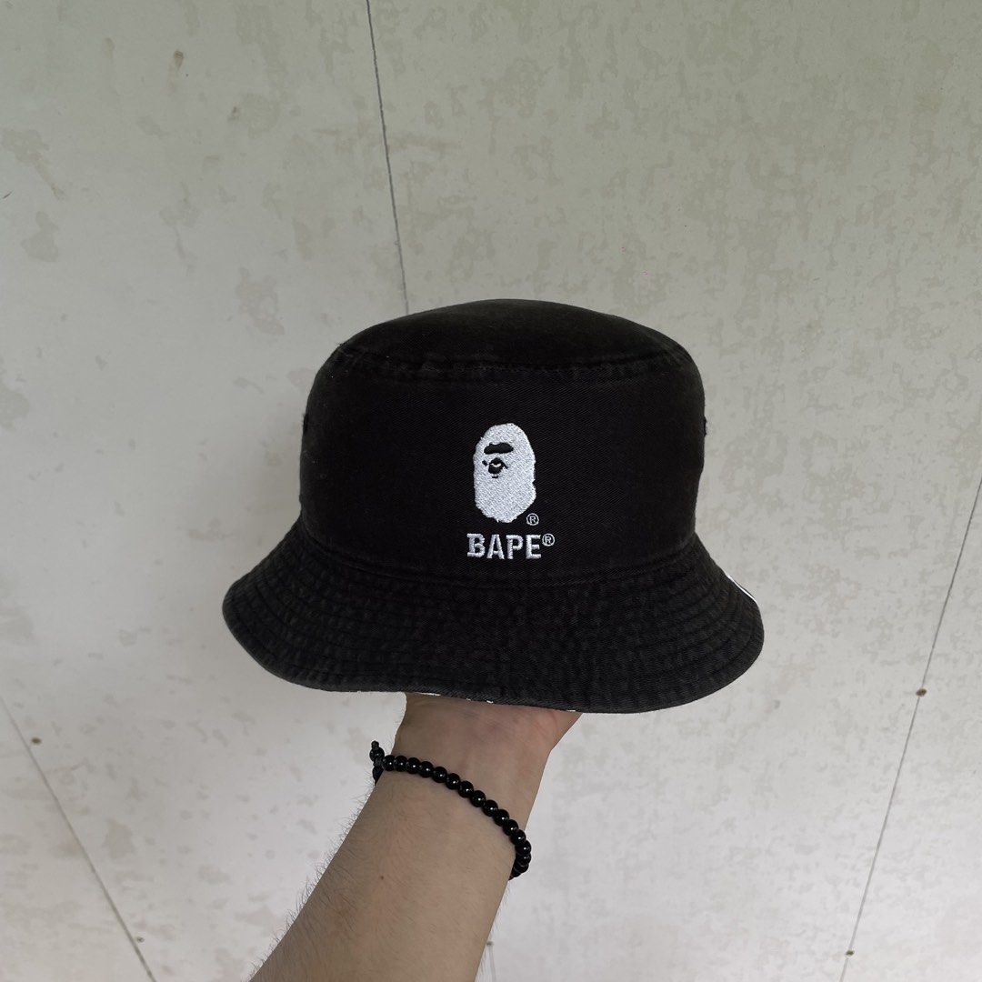 A Bathing Ape (BAPE) Ape Head One Point Bucket Hat (Category: Caps & Hats) located in Cebu City. Submitted by jaydeeace (Listing ID 1467745919, Image 1). Description: A Bathing Ape (BAPE) Ape Head One Point Bucket Hat Size Small Excellent condition 9/10 color rate Dm if Interested 📩.