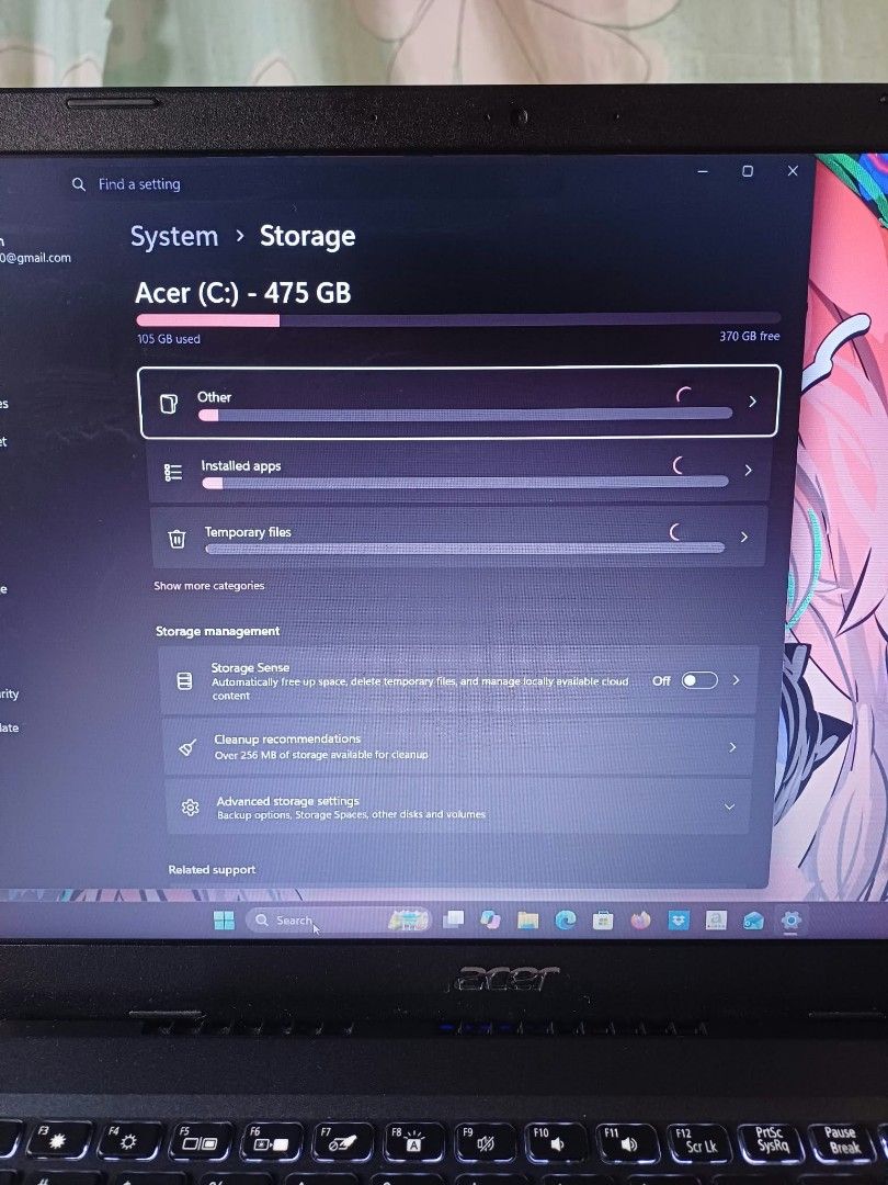 Acer Aspire 5 i5 11th gen (Category: Laptops & Notebooks) located in Manila. Submitted by itsumo_1177 (Listing ID 1467664642, Image 3). Description: Bought This 38k at Abenson But selling this for only 12k. Ginagamit ko lang for presentation sa school and madalang magamit since may personal computer ako sa bahay. Never pa na open or na repair Presentable condition, no scratches or known issues. All keyboard keys and touchpad are fully functional.