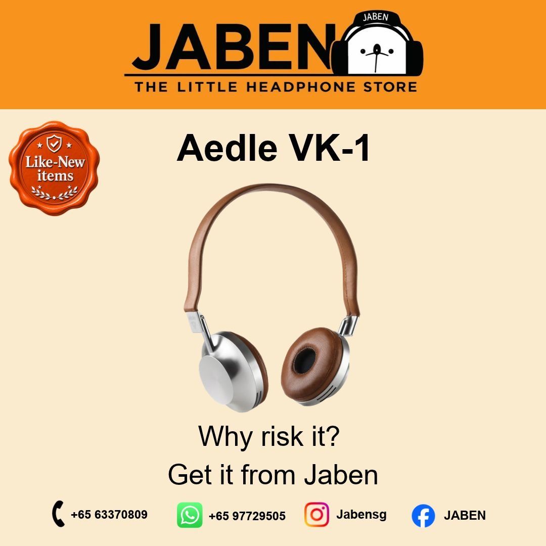 Adele VK-1 (Category: Headphones & Headsets) located in Singapore. Submitted by jaben (Listing ID 1467673791, Image 1). Description: This item was used only for exhibition purposes and has never been used otherwise. It has slight scuff marks and is going for a song. #ExhibitionItem #SlightlyUsed #GoodCondition #ScuffMarks #GoingForASong #CarousellSG.