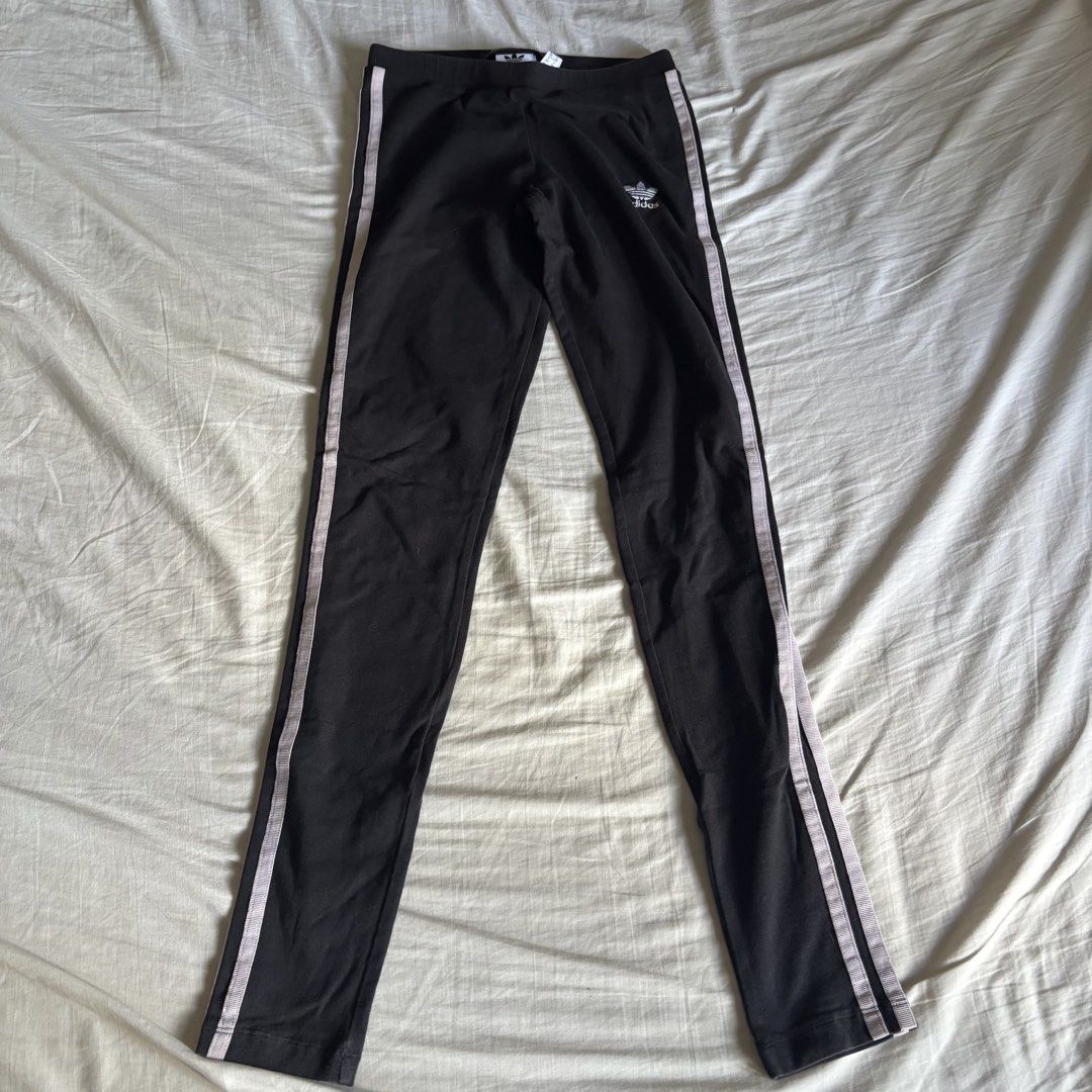 Adidas Black Stripe Leggings Trouser (Category: Activewear) located in Binan City. Submitted by myprelovedhaul (Listing ID 1467612418, Image 1). Description: - fits 20-24| length 34 - gained weight , no when worn photos! - last price posted! - please message only if sure buyer! - limited replies only. - Available unless mark as sold. - Ship via j&t or lalamove for same day. -Mode of payment: Gcash 📍Biñan Laguna .