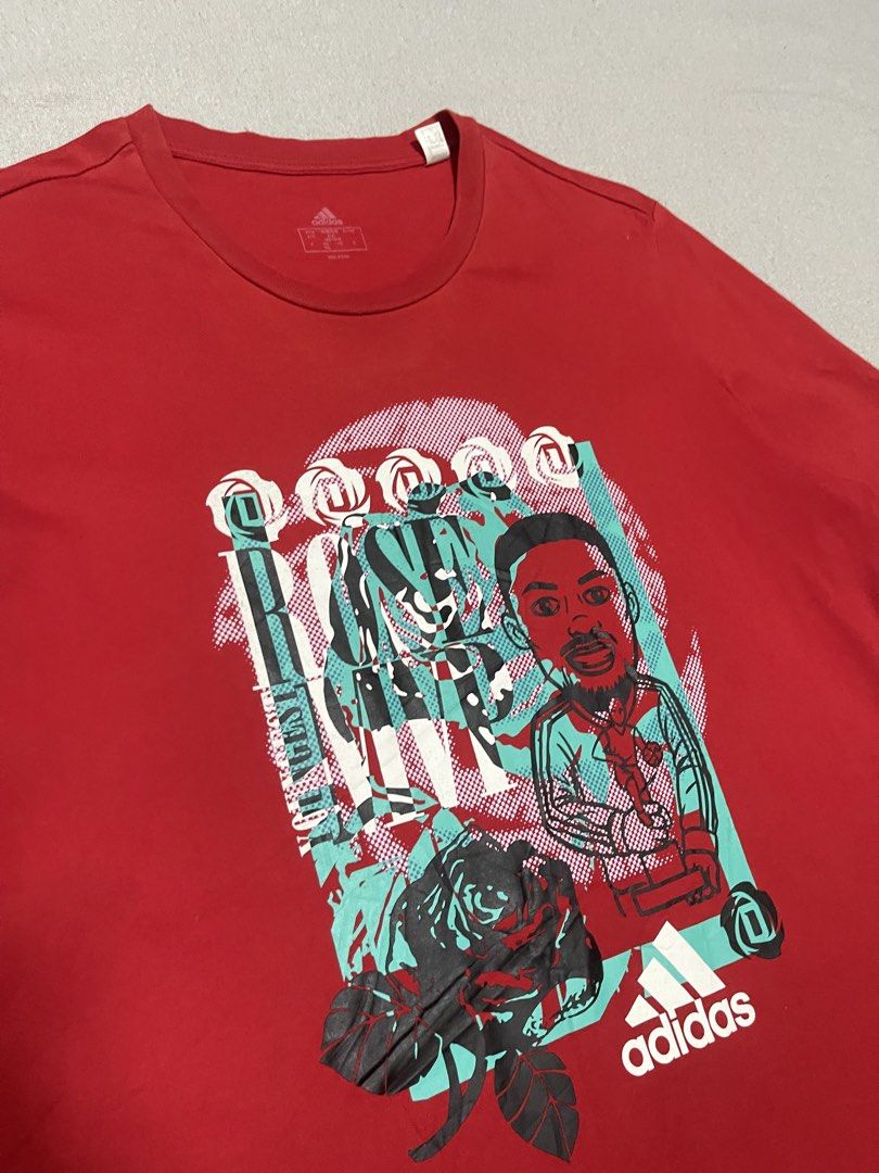 Adidas Derrick Rose Shirt (Category: Tshirts & Polo Shirts ) located in Bulacan. Submitted by sanjisthrift (Listing ID 1467789873, Image 2). Description: Size Large to XL Width 21 Length 29.5 Excellent Condition 9/10 Need wash.