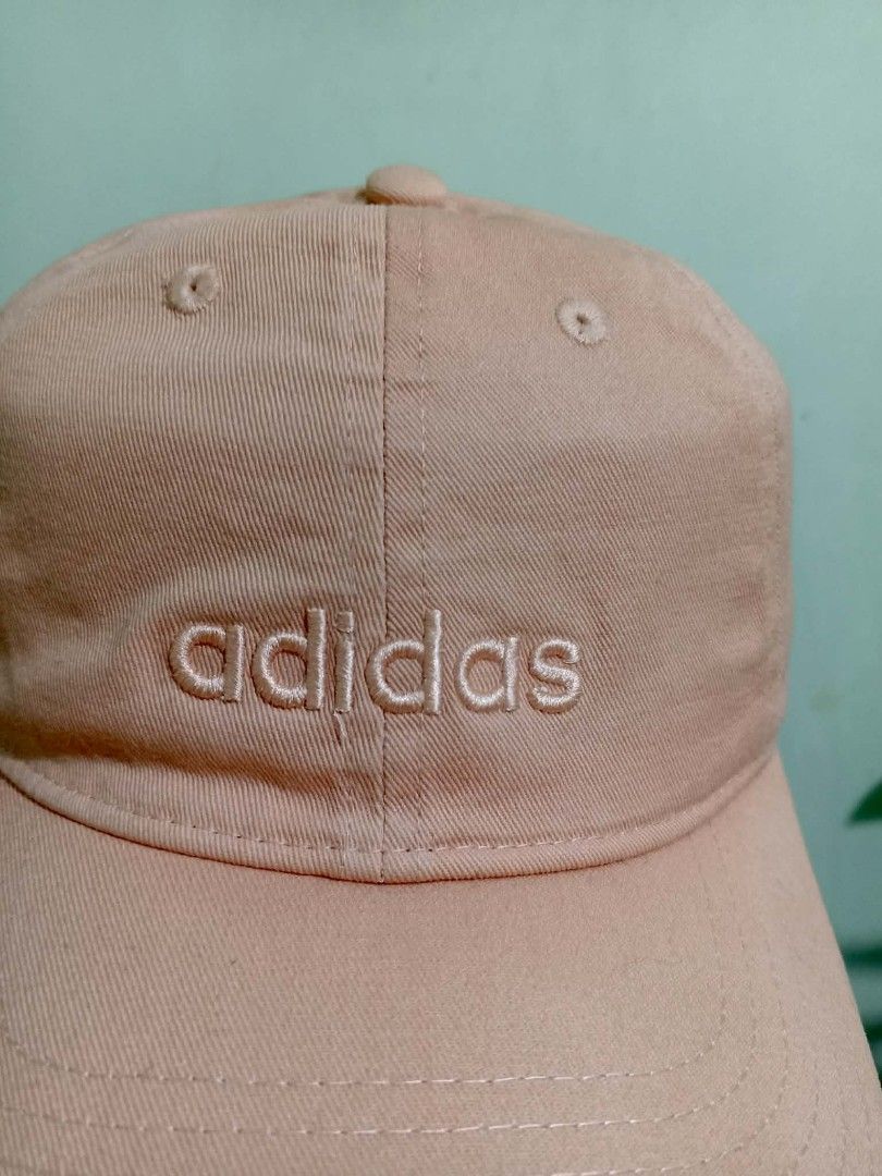 Adidas Strapback Hat Pink One Size Adjustable Embroidered Cotton (Category: Hats & Beanies) located in Caloocan City. Submitted by shsgoods (Listing ID 1467609311, Image 2). Description: location: Karuhatan Valenzuela City.