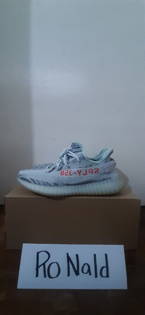Adidas Yeezy Boost 350 V2 Blue Tint (Category: Sneakers) located in Marikina City. Submitted by two6kicksph (Listing ID 1467658798, Image 1). Description: - Model: Adidas Yeezy Boost 350 V2 - Colorway: Blue Tint - Size: US 10 - Condition: Brand new-ish condition, clean Primeknit uppers and pristine boost windows. Minor dirt on soles from handling only. - Features: Iconic SPLY-350 side stripe, ribbed rubber midsole, and ultra-comfortable Boost cus