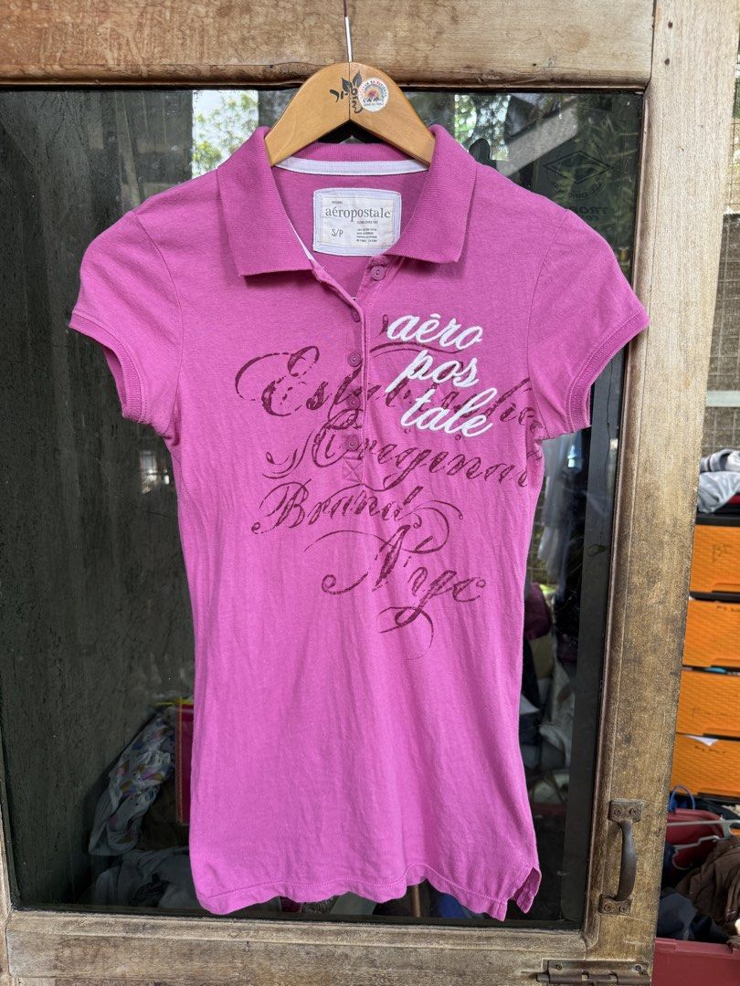 AEROPOSTALE poloshirt (Category: Others Tops) located in Manolo Fortich. Submitted by thriftacktoe34 (Listing ID 1467681700, Image 1). Description: Very good condition Color rate 9/10 Size Small Dimes W15.5 x L25 Issue: minimal lints sa may armpits FREE shipping fee.