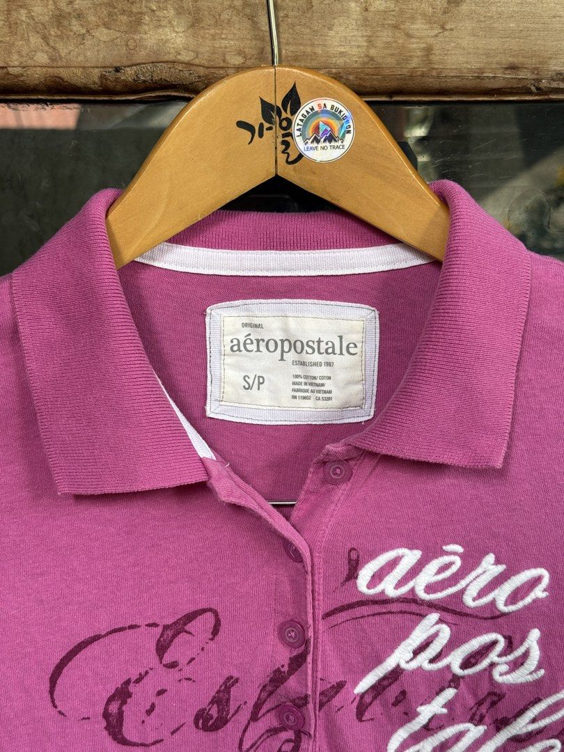 AEROPOSTALE poloshirt (Category: Others Tops) located in Manolo Fortich. Submitted by thriftacktoe34 (Listing ID 1467681700, Image 3). Description: Very good condition Color rate 9/10 Size Small Dimes W15.5 x L25 Issue: minimal lints sa may armpits FREE shipping fee.