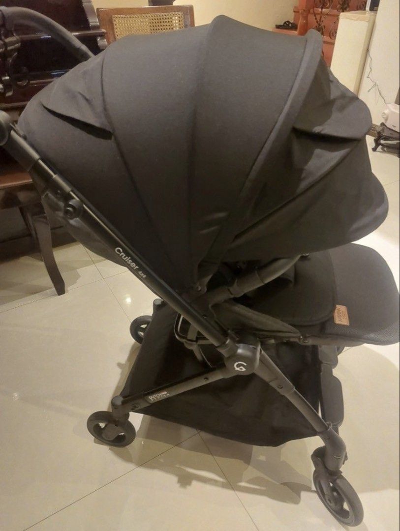 Akeeva Cruiser 4x4 Baby Stroller Black (Category: Strollers) located in Antipolo. Submitted by theclosetmarket_ (Listing ID 1467626412, Image 2). Description: - Brand: Akeeva Cruiser 4x4 baby stroller - Color: Sleek black with clean fabric throughout - Reversible stroller - Wheels: 4-wheel setup for smooth neighborhood walks - Canopy: Large adjustable canopy to block sun and wind - Safety: Padded seat harness to keep your baby secure - Storage: S
