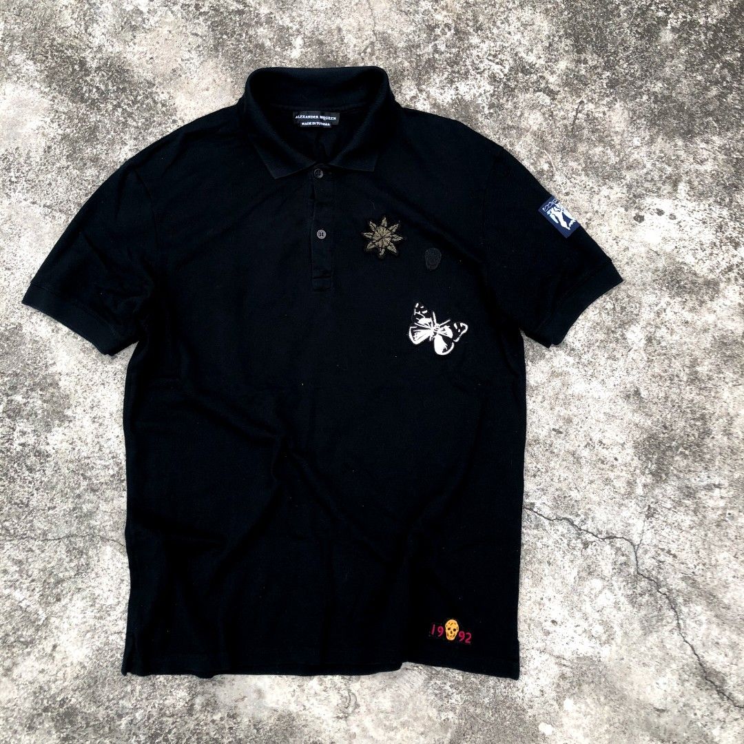 Alexander McQueen Polo Shirt (Category: Tshirts & Polo Shirts ) located in General Santos City (Dadiangas). Submitted by daily_grailed.ph (Listing ID 1467615915, Image 2). Description: Authentic Condition 9.5/10 ✨ Size Medium to Large Color Black 💯 message me for more info, lego.🍋‍🟩.