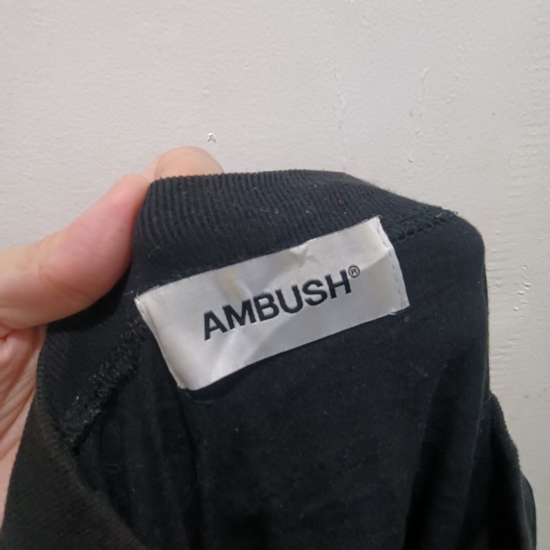 AMBUSH Japan Shirt (Category: Tshirts & Polo Shirts ) located in Caloocan City. Submitted by jaychingsss (Listing ID 1467753493, Image 2). Description: Ambush Japan Shirt - 180 23x29 Color Rate: 9.5/10 Complete Tags No issue NEED WASH.