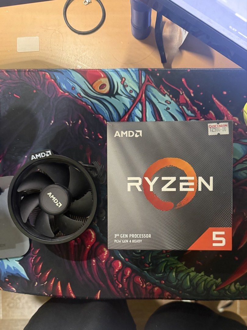 AMD Ryzen 5 3600 6-core CPU Processor w/ AMD Wraith Stealth CPU Cooler + ORIGINAL BOX (Category: Computer Parts) located in Manila. Submitted by fifthwinter (Listing ID 1467716367, Image 1). Description: 🖥️ AMD Ryzen 5 3600 6-core CPU Processor w/ AMD Wraith Stealth CPU Cooler ✨ Condition: 10/10 • Great condition • Newly cleaned • No bent pins • No issues — fully working • CPU fan cooler included • Comes with the original box 📦 📌 Reason for Se