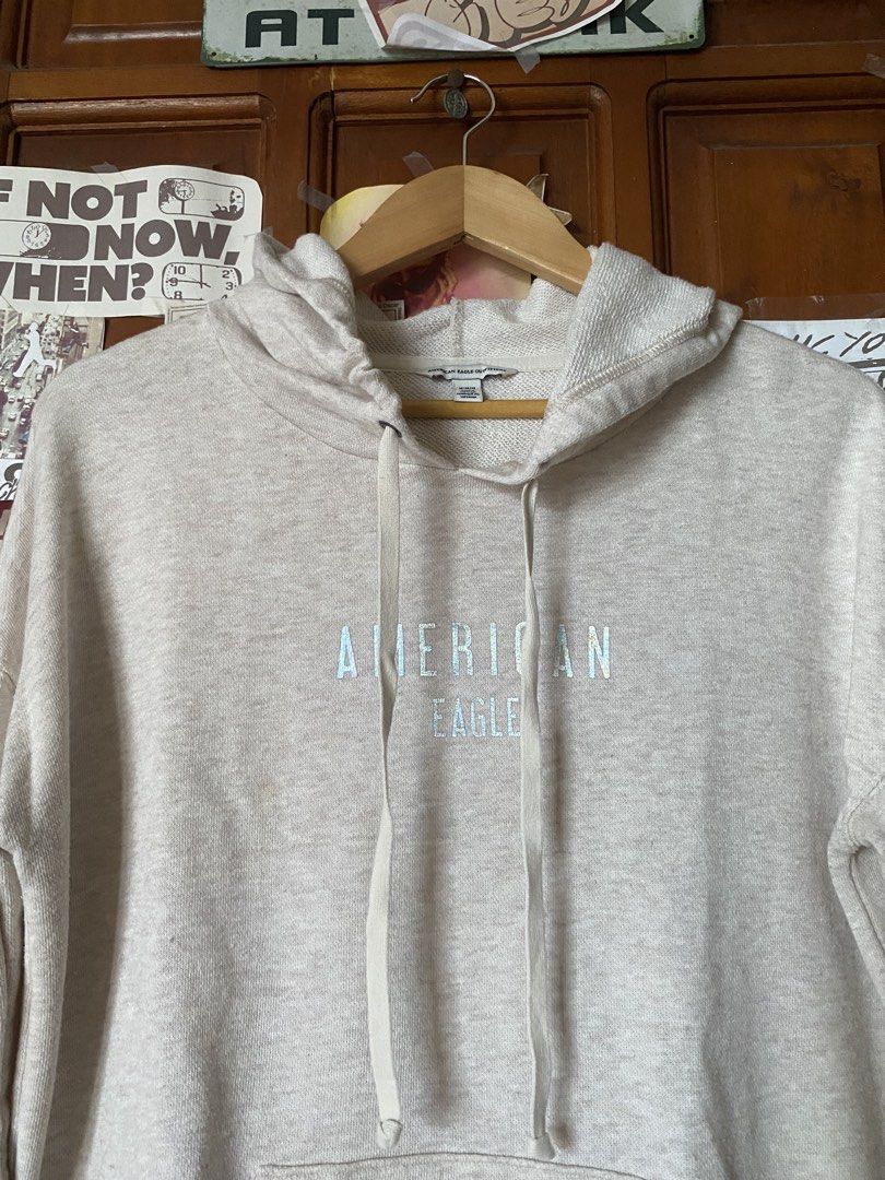 American Eagle Hoodie with Holo Prints (Category: Coats, Jackets and Outerwear) located in Calamba. Submitted by wearlikenobody (Listing ID 1467653735, Image 2). Description: Length: 24.5” Width: 22” Condition: 10/10 Issue: none Size: M on tag.