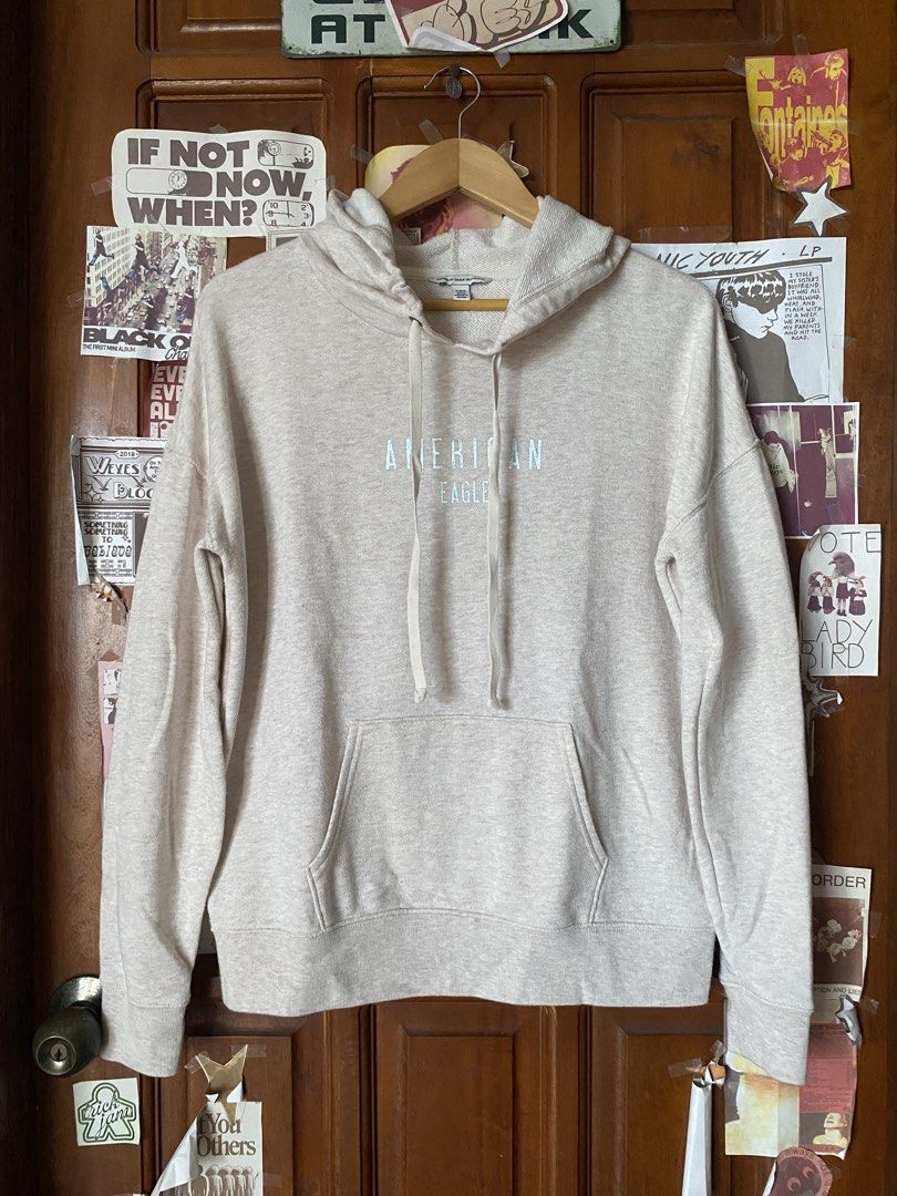 American Eagle Hoodie with Holo Prints (Category: Coats, Jackets and Outerwear) located in Calamba. Submitted by wearlikenobody (Listing ID 1467653735, Image 1). Description: Length: 24.5” Width: 22” Condition: 10/10 Issue: none Size: M on tag.