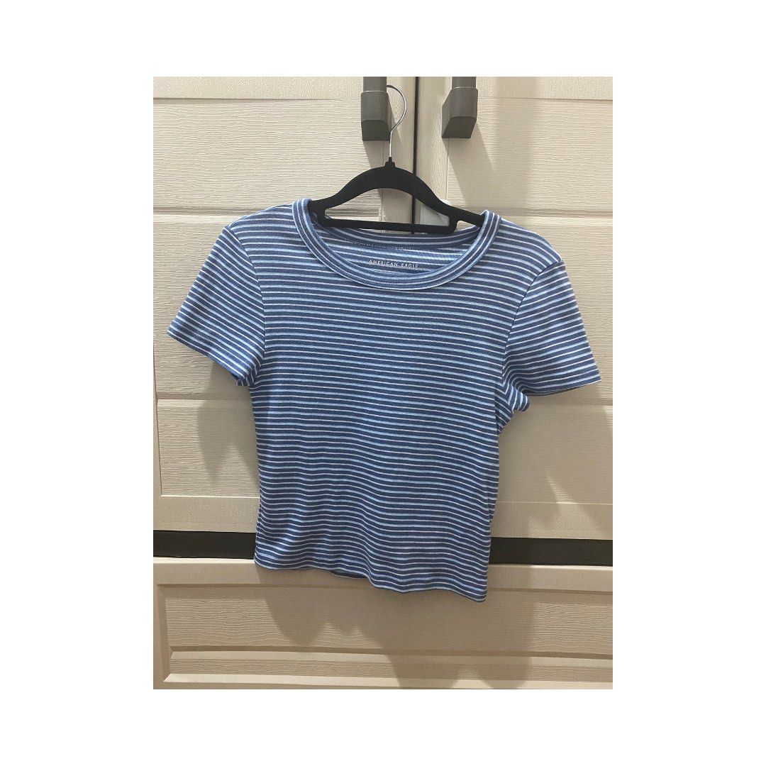 AMERICAN EAGLE OUTFITTERS: LONG LIFE TINY TOP - BLUE (Category: Shirts) located in Manila. Submitted by reinegnvv (Listing ID 1467692740, Image 2). Description: AMERICAN EAGLE OUTFITTERS: LONG LIFE TINY TOP - BLUE ✅ Lightly Used ✅ Bought from Canada Size : Medium RFS: Declutterring MODE OF PAYMENT -BDO -BPI -GCASH MODE OF DELIVERY -Grab -Lalamove MEET-UP LOCATIONS 📌CAVITE -SM Molino -Robinsons Townville (BnT, Imus) 📌MANILA -SM Manila -Robinsons