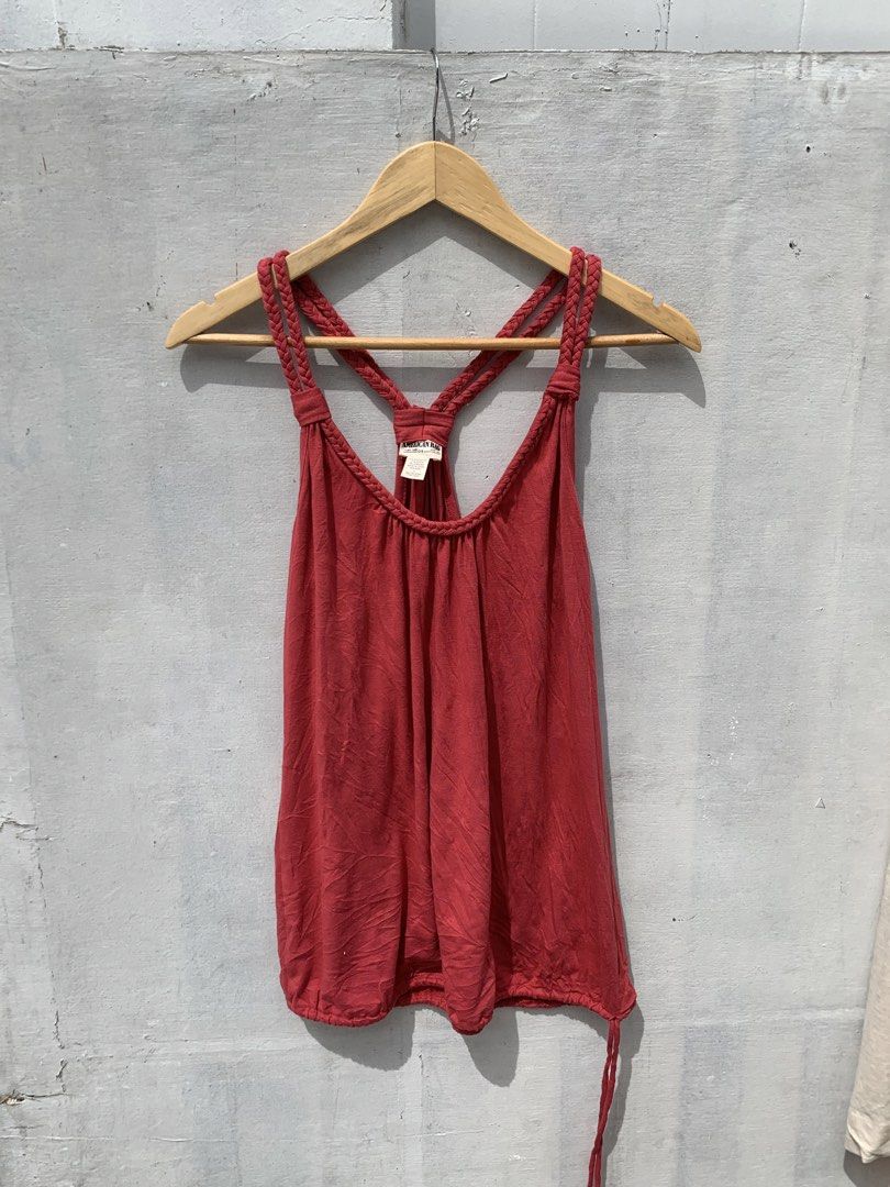 American Rag Red Braided Racerback Tank Top (Category: Sleeveless) located in Muntinlupa City. Submitted by pink.poppies (Listing ID 1467642495, Image 1). Description: .