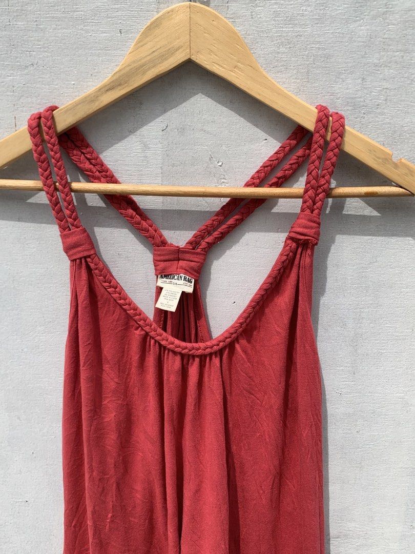 American Rag Red Braided Racerback Tank Top (Category: Sleeveless) located in Muntinlupa City. Submitted by pink.poppies (Listing ID 1467642495, Image 2). Description: .