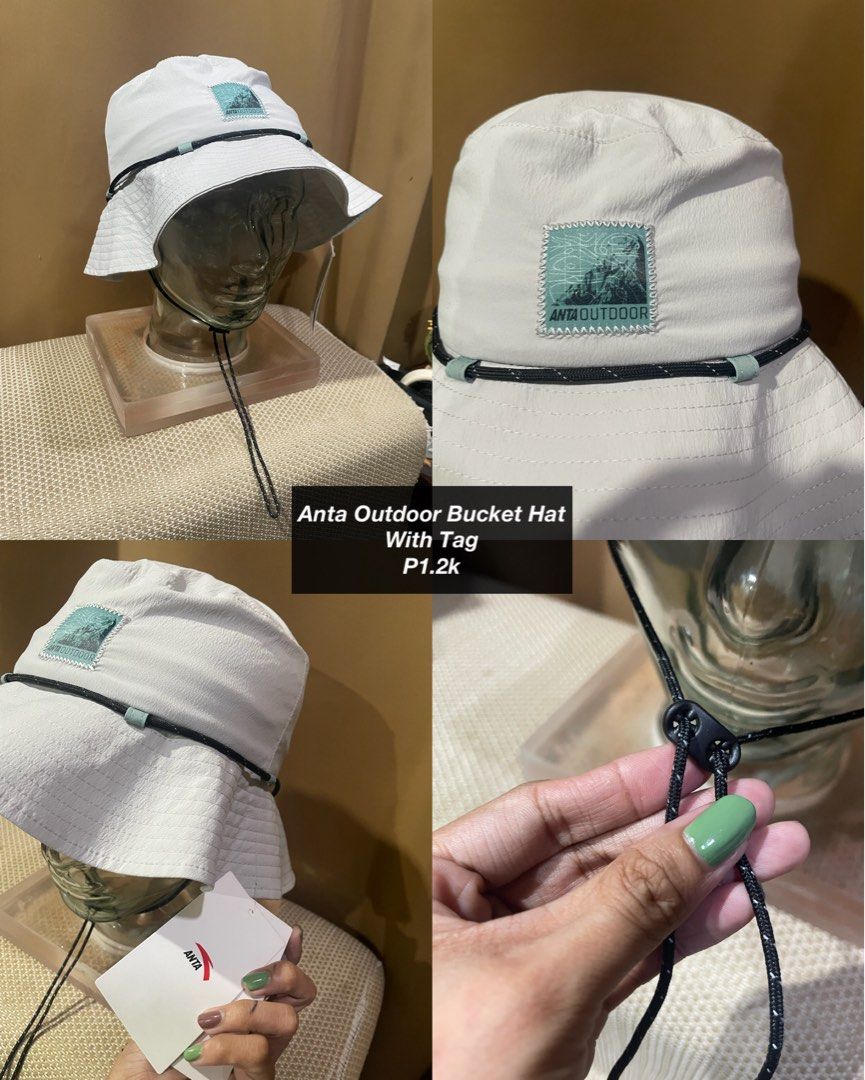 Anta Outdoor Bucket Hat (Category: Caps & Hats) located in Quezon City. Submitted by smileclothingline (Listing ID 1467638886, Image 1). Description: Bought from Guangzhou, China With tag! 🚚Courier: J&T/Lalamove/Gogoexpress 📍Shipping fee depends on your location 💸Mode of Payment: BPI/Gcash/Paymaya ‼️Payment first, only then will ship the item.
