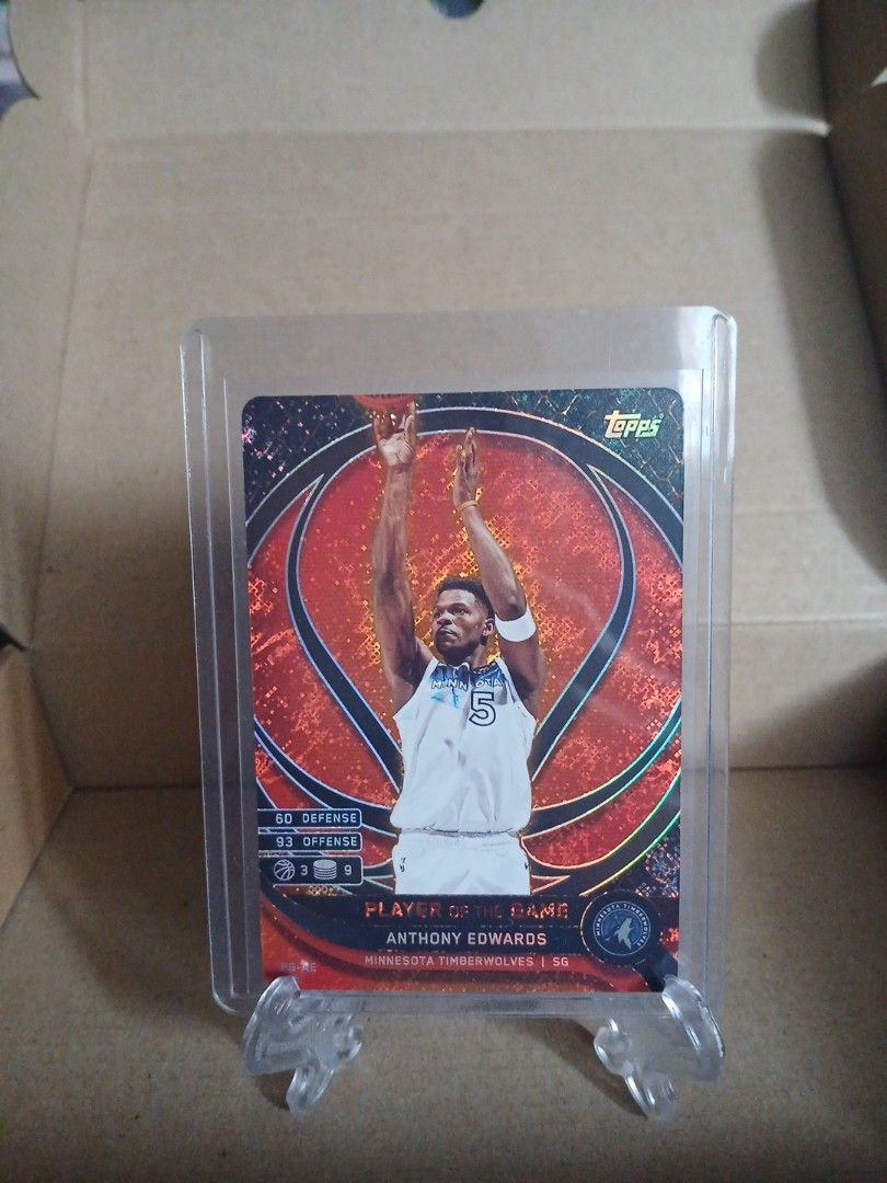 Anthony Edwards PG-AE (Category: Raw Singles) located in Manila. Submitted by diczenestr94951 (Listing ID 1467674427, Image 2). Description: Anthony Edwards Topps match attax cards mint.