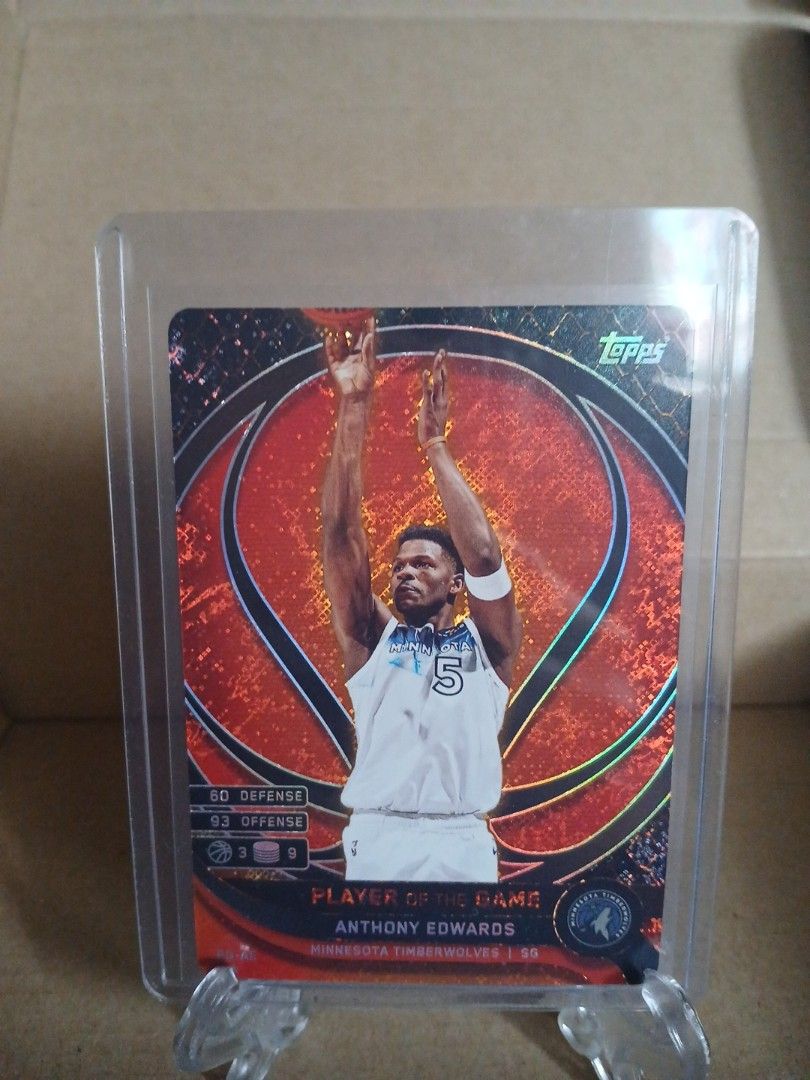 Anthony Edwards PG-AE (Category: Raw Singles) located in Manila. Submitted by diczenestr94951 (Listing ID 1467674427, Image 1). Description: Anthony Edwards Topps match attax cards mint.