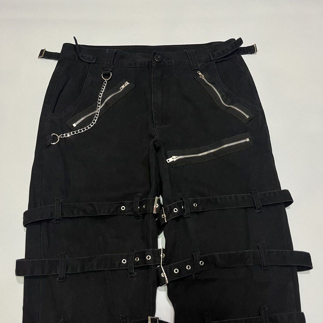 Archival multi strap pants (Category: Announcements) located in Quezon City. Submitted by thriftrage (Listing ID 1467733964, Image 3). Description: Waist’ 32 Length’ 41 Leg opening’ 6.5 Issue last photo naputol yung sa isang strap Good condition .